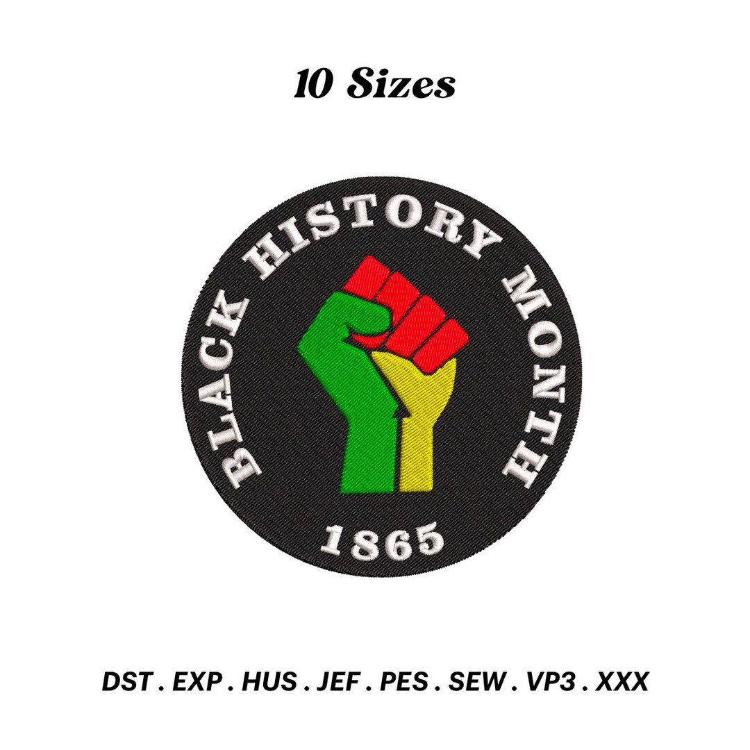 Black History Month Embroidery Design Black Culture Digitizing Pes