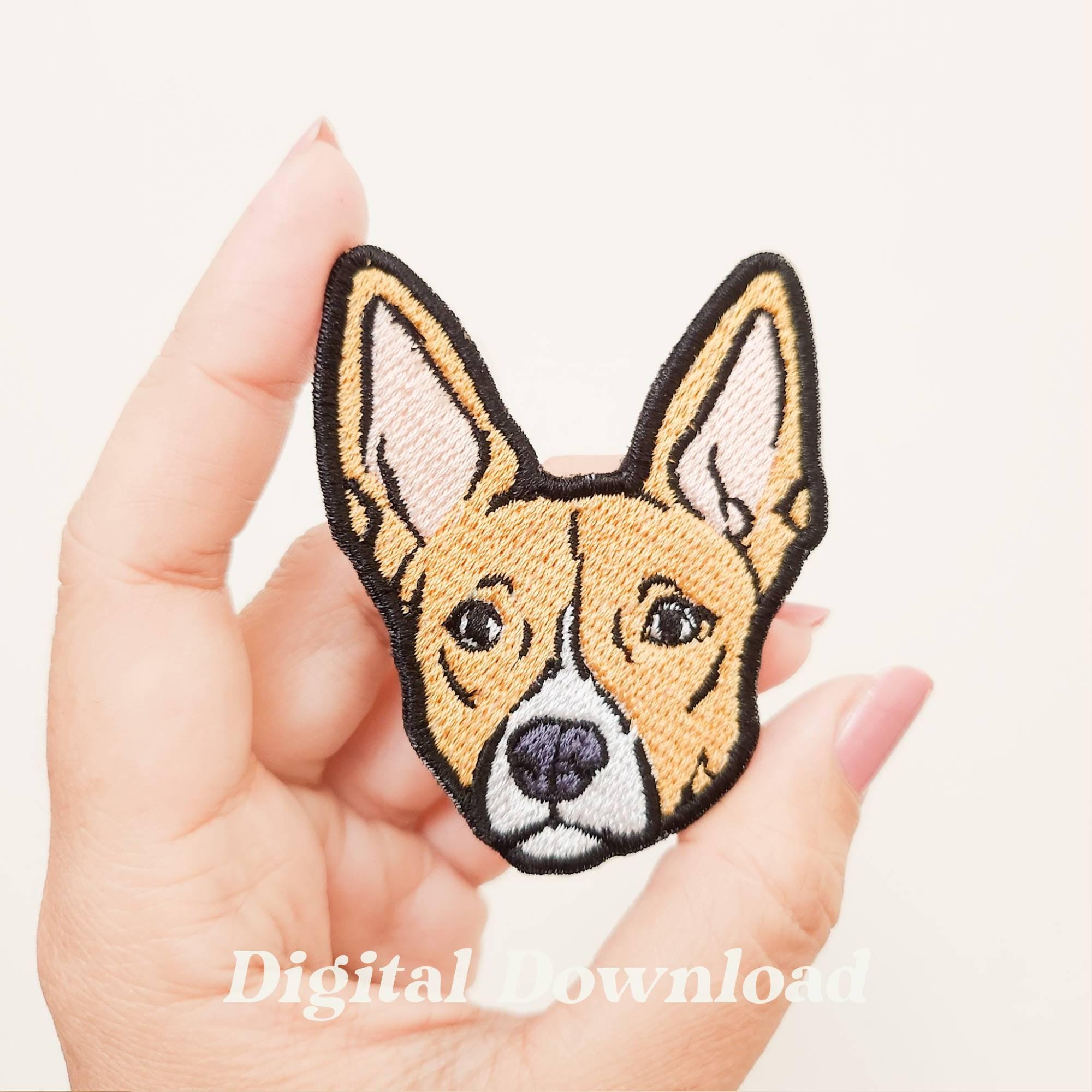 Basenji Dog Embroidery Design: Pet Embroidery Patch (Digital Download, 56x68mm)