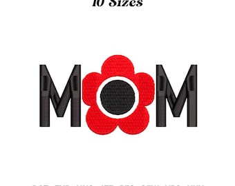Mom Embroidery Design, Gift For Mother, Mother's Day Embroidery, Floral Mom Embroidery, Motherhood Designs, Digital Download