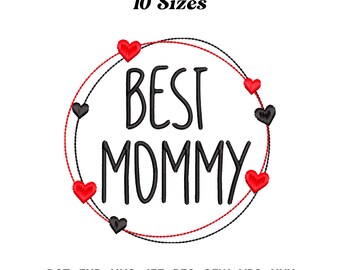 Beste mama borduurontwerp, cadeau voor moeder, mooi ontwerp, beste moeder ooit borduurwerk, Moederdag borduurontwerpen, digitale download