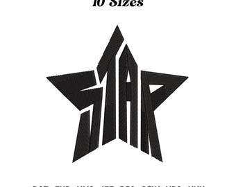 Star Embroidery Design: Sparkles Pattern Machine (Digital Download)