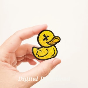 Yellow Duck Embroidery Design, Duck Embroidery Patch, Rubber Duck Embroidery, Digital Embroidery, Digital Download