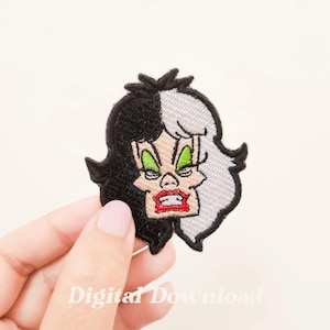 Villain Embroidery Design, Retro Embroidery Patch, Funny Embroidery, Digital Embroidery, Digital Download