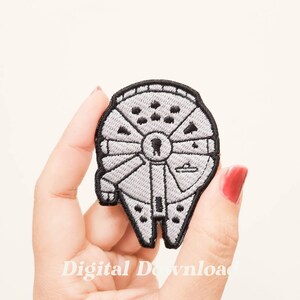Galaxy Starship Embroidery Design: Sci-Fi Movie Patch (Digital Download)