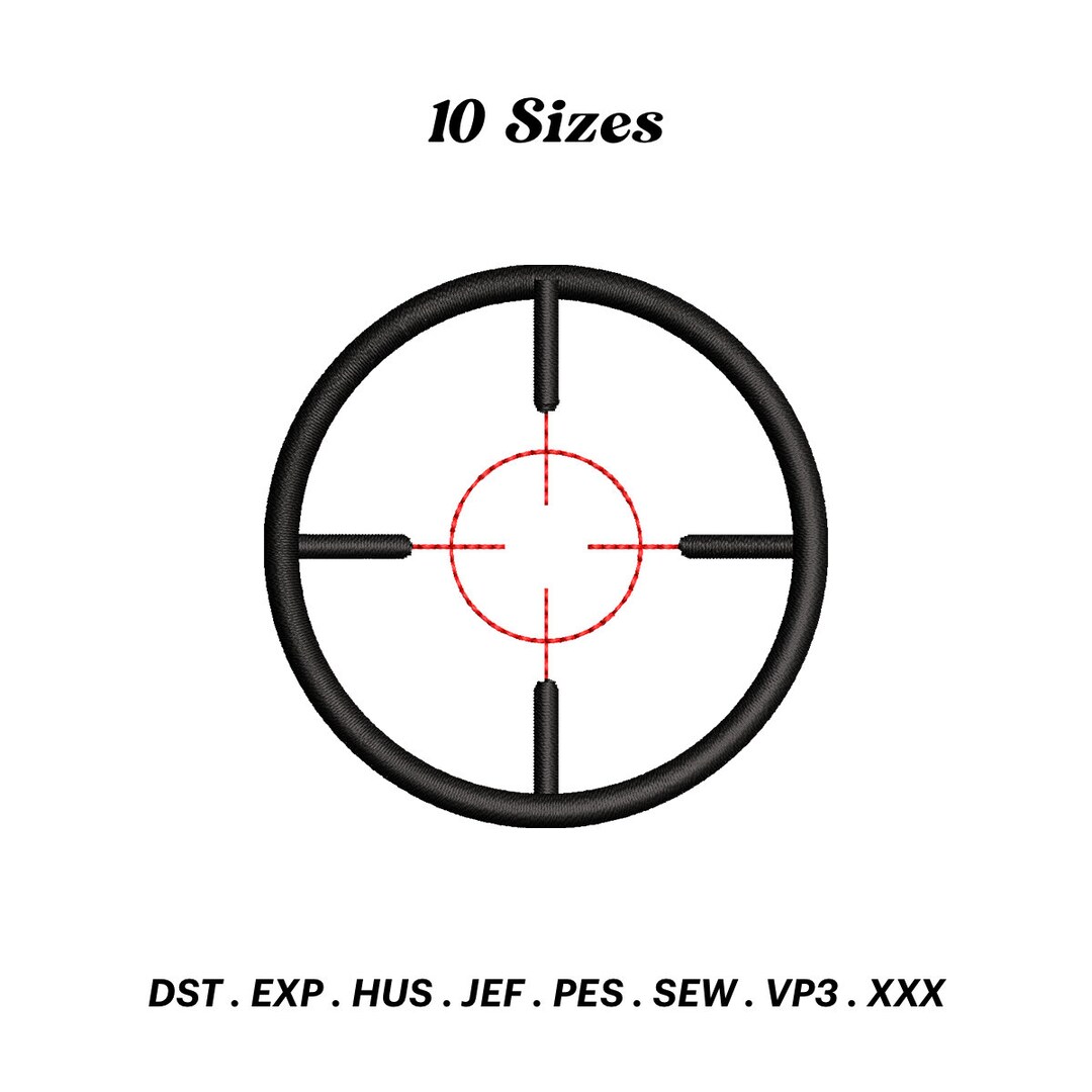 Reticle Design File Reticle Telescope Embroidery Design: Hunting Target Pattern (digital ...