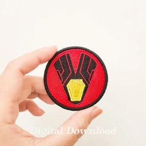 Superhero Synthezoid Insignia Embroidery Design, Superhero Patches, Comic Embroidery, Digital Embroidery, Digital Download