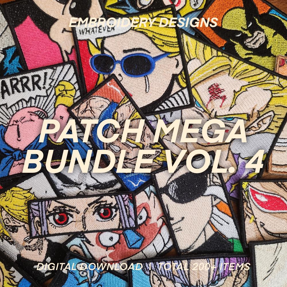 200++ Patch Mega Bundle Vol. 4, Embroidery Designs, Embroidery ...