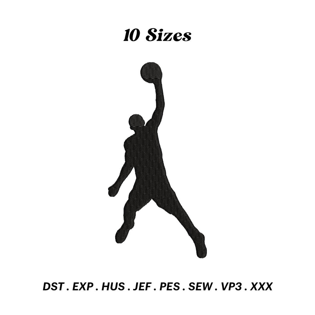 Basketball Player Layup Embroidery Design: Sport Applique (digital ...