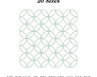 Broderidesign med cirkelstjärnquilt: Handquiltmönster (digital nedladdning)