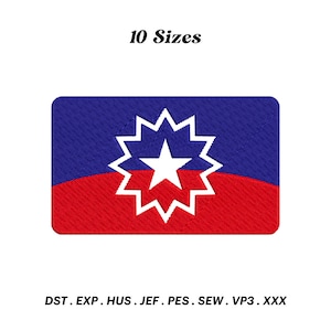 Flag of Juneteenth Embroidery Design, Black History Embroidery Design, Juneteenth Artwork, June 19th Stitching Design, Digital Download