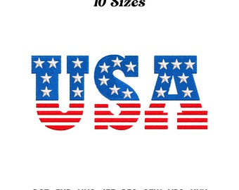 American Flag Embroidery Design: Patriotic USA Pattern (Digital Download)