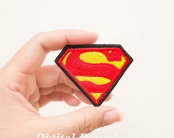 Superhero Logo Embroidery Design: Comic Patch (Digital Download)