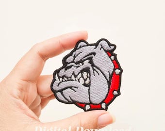 Bulldog Embroidery Design: Dog Patch (Digital Download)