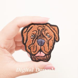 Dogue de Bordeaux Embroidery Design, Dog Embroidery Design, Pet Embroidery Patch, Digital Embroidery, Digital Download
