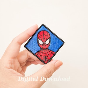 Spider Hero Embroidery Design, Machine Embroidery Design Spider, Superhero Embroidered Patch, Spider Hero Patch, Digital Download