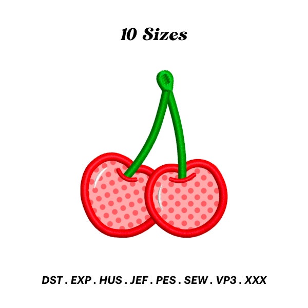 Stripped Cherry Applique Set
