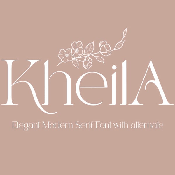 Kheila - Modern Elegant Font, Elegance Serif Font, Timeless Font - Font for Procreate, Cricut, and Glowforge