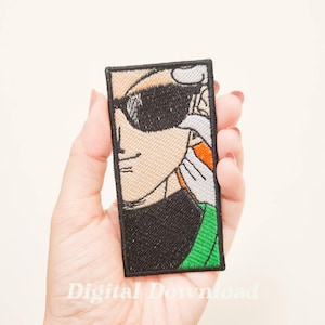 Cool Kid Cartoon-patchontwerp, Super Kid-borduurontwerp, borduurpatch superheld, Brother-borduurwerk, digitale download