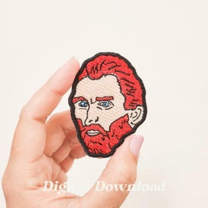 Van Gogh-borduurontwerp: kunstenaarspatch (digitale download)