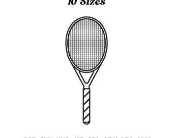 Tennis Racket Embroidery Design: Sporty Applique (Digital Download)