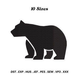 Bear Embroidery Design, Bear Silhouette Embroidery, Papa Bear Designs, Country Bear Embroidery, Father&#39;s Day, Digital Download