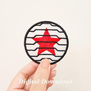 Cold Soldier Embroidery Design, Superhero Patches, Comic Embroidery, Digital Embroidery, Digital Download