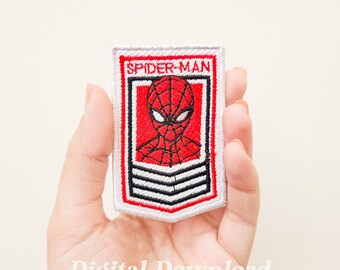 Spider Hero Badge Embroidery Design: Superhero Patch (Digital Download)