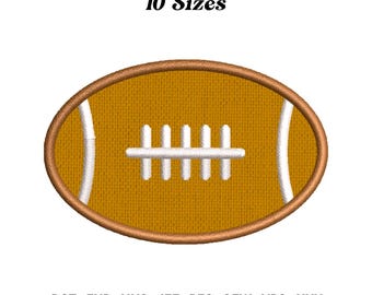Rugby Ball Applique Embroidery Design: Sport Ball Digitizing Pattern (Instant Download)