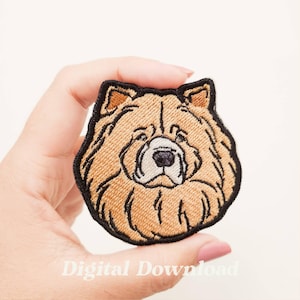 Chow Chow Embroidery Design, Dog Embroidery Design, Pet Embroidery Patch, Digital Embroidery, Digital Download