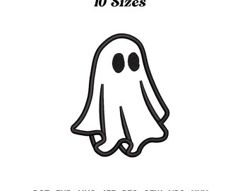 Ghost Embroidery Design: Halloween Spooky Applique (Digital Download)