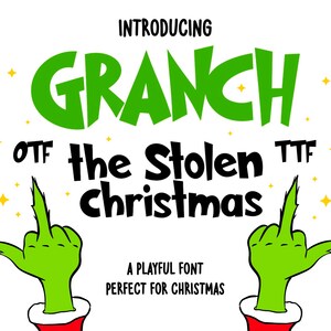 Granch Font, Fun Font, Sans-Serif, Cartoon Style, Multilingual Typeface, OTF, TTF, SVG Font, Font for Cricut, Glowforge, Procreate