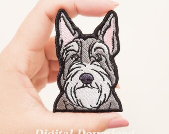 Scottish Terrier Embroidery Design: Pet Embroidery Patch (Digital Download)