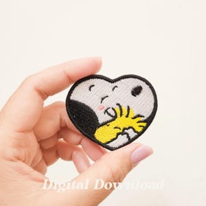Heart Beagle Character Embroidery Design, Dog Embroidery Patch, Embroidery Character, Digital Embroidery, Digital Download