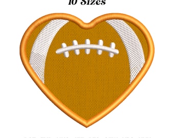 Fußball Herz Aufnäher: Sport Stickdatei, Stickdatei Sport (Instant Download)