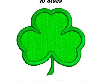 Clover Applique Embroidery Design: St. Patrick's Shamrock (Instant Download)