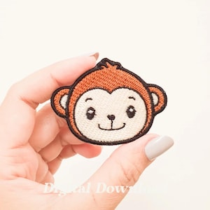 Monkey Embroidery Design, Little Monkey Embroidery Patch, Cute Embroidery, Digital Embroidery, Digital Download