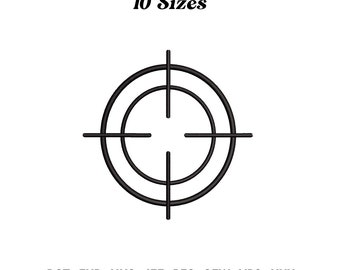 Crosshair Target Embroidery Design, Aim Designs, Gun Sight Embroidery, Bullseye Machine Embroidery, Hunting Target, Digital Download