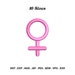 Female Sign Embroidery Design: Gender Symbol (digital Download) - Etsy