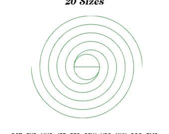 Spiral Quilt Embroidery Design: Stipple Pattern (Digital Download)
