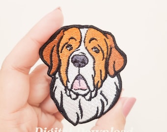 Motif de broderie Saint-Bernard : écusson de broderie pour animal de compagnie (téléchargement numérique)