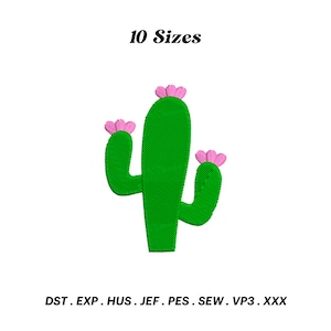 Cactus Embroidery Design: Desert Plant Pattern (PES File, Digital Download)