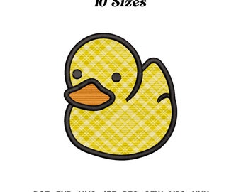 Duck Applique Embroidery Design: Baby & Children's Decor (PES File) (Digital Download)