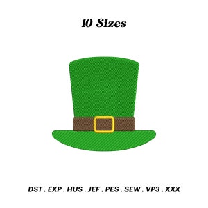 Borduurontwerp kabouterhoed: St. Patrick&#39;s Day Shamrock (digitale download)
