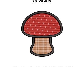 Mold Applique Embroidery Design, Mushroom Applique Embroidery, Cute Mushrooms Machine Embroidery, Garden Embroidery, Digital Download