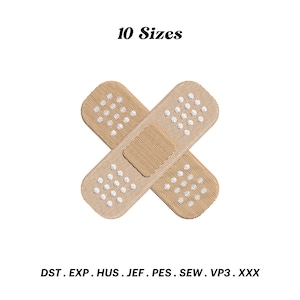 Kreuzbandage Stickdatei, Erste-Hilfe-Symbol (Digitaler Download)