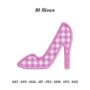 High Heels Applique Embroidery Design, Woman Shoe Applique, Machine Embroidery, Girl Boss Embroidery, Stiletto Applique, Digital Download