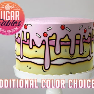 Cartoon komische cake! Taartomslag, glazuurvellen, eetbare glazuur.
