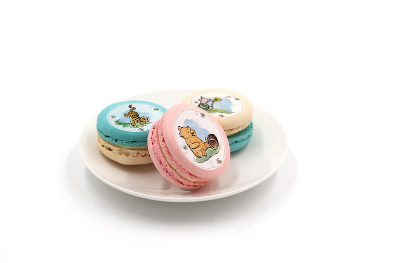 Winnie the Pooh Cupcake Toppers Pooh Bear Edible Image Classic Pooh Cookie Decorations Vintage Bear Birthday Party Winnie Baby Shower image 6