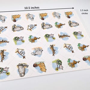 Winnie the Pooh Cupcake Toppers Pooh Bear Edible Image Classic Pooh Cookie Decorations Vintage Bear Birthday Party Winnie Baby Shower image 8