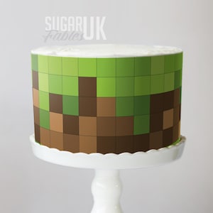 Pixel Tiles Videospiel Kuchen Wrap Block Design Gamer essbares Bild Gaming Geburtstagsparty Videospiele Pixel Art Cake Strips Kids Gaming Party
